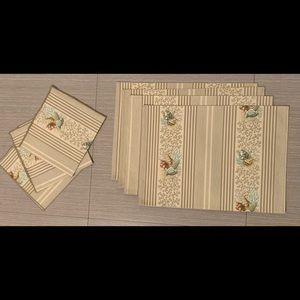 Set of 4 Decorative Seashell Placemats